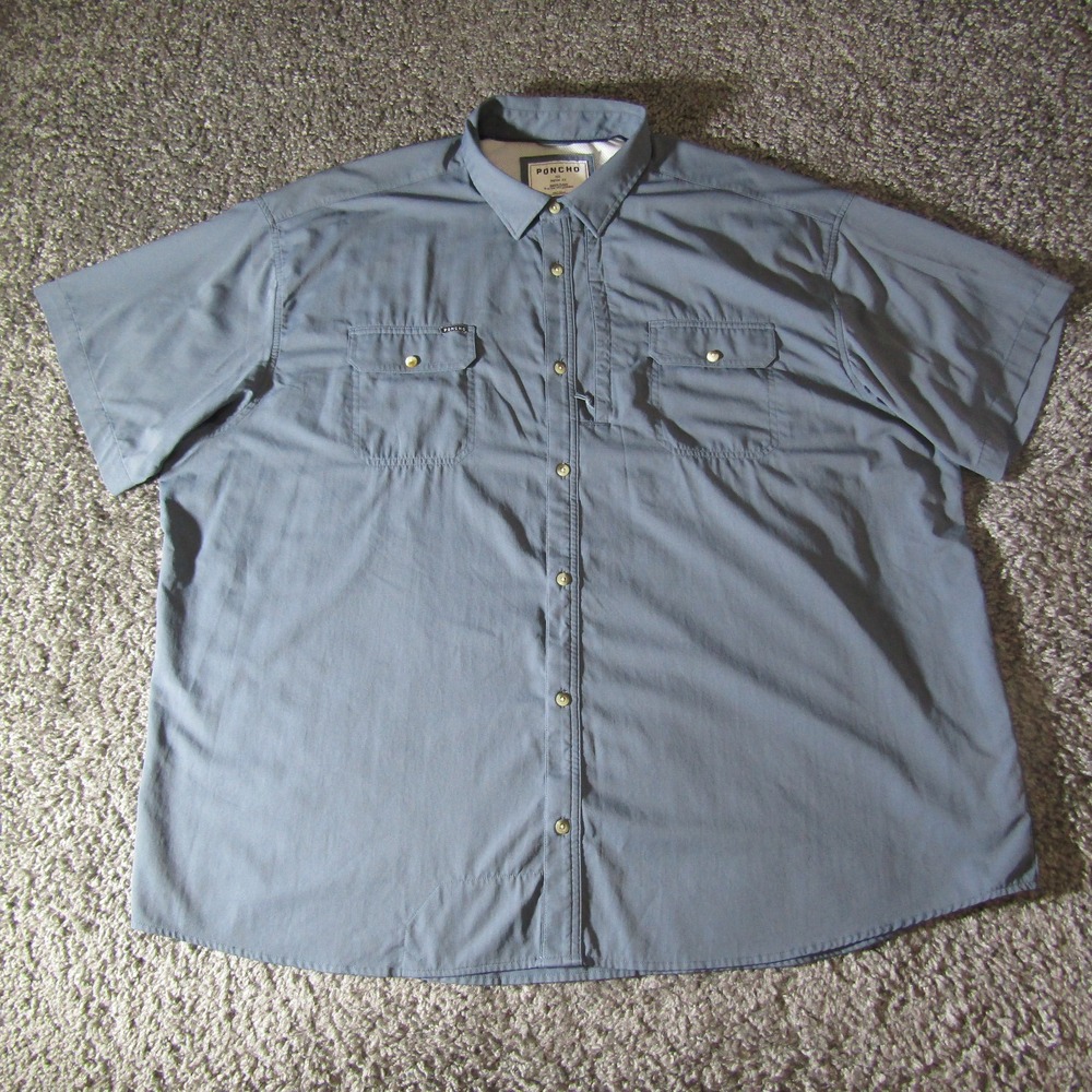 Poncho Shirt Mens 3XL Ahi State Fishing Outdoors Workwear Casual - Picture 2 of 5